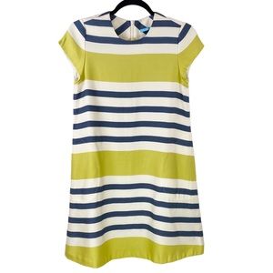 J. McLaughlin Striped Cap Sleeve Nautical Swing Dress with Pockets Size XS